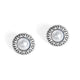 Silver Pearl with Detail Earrings - Silver
