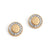 Gold Stud with Stones Earrings - Gold