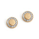 Gold Stud with Stones Earrings - Gold