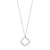 Silver Geo Outline Dangle Necklace - Silver