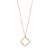 Gold Geo Outline Dangle Necklace - Gold