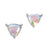 Triangle AB Stud Earrings - Silver