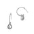 Rope Detail w/ Dangle Pearl Earrings - Silver