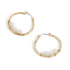 Wavy Hoop Earrings w/ Pearls - Gold - Final Sale