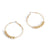 Hoop Earrings w/ Beads - Gold