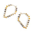 Pentagon Earrings w/ Beads - Gold