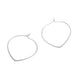Abstract Hoop Earrings - Silver