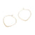 Abstract Hoop Earrings - Gold