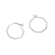 Small Octagon Earrings - Silver
