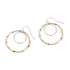 Wavy Double Hoop Earrings - Mixed Metal