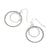 Hammered Double Hoop Earrings - Silver