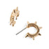 Ship Wheel Stud Earrings - Gold - Final Sale