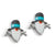 Snowman Earrings - Black Hat - Black/White