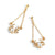 Rhombus Reindeer Earrings w/ Pearl - Gold - Final Sale - Gold