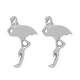 Stud Flamingo Earrings - Silver - Gold