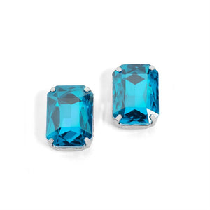 Octagon Jewel Earring - Turquoise