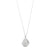 Silver Flower Drop Necklace - Silver