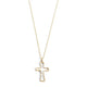 Gold Hollow Cross Necklace - Gold