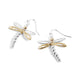 Mixed Metal Dragonfly Earrings - Mixed Metal