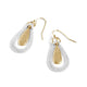 Swinging Teardrop Earrings - Mixed Metal