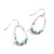 Wavy Turquoise Hoop Earrings - Turquoise
