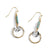 Turquoise Linear Drop Hoop Earrings - Turquoise