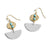 Duo Shape Mixed Metal Dangle Earrings - Turquoise
