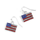 Patriotic Flag Earrings - Red/White/Blue