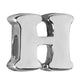 Letter H Charm - Silver
