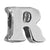 Letter R Charm - Silver
