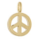 Peace Sign Charm - Gold