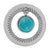 Turquoise/Pearl Reversible Charm - Turquoise and Pearl