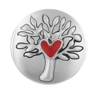 Center Heart Family Tree - Silver